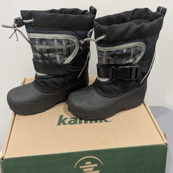 Kamik Rocket winter boots kids size 10 black waterproof - Picture 1 of 5
